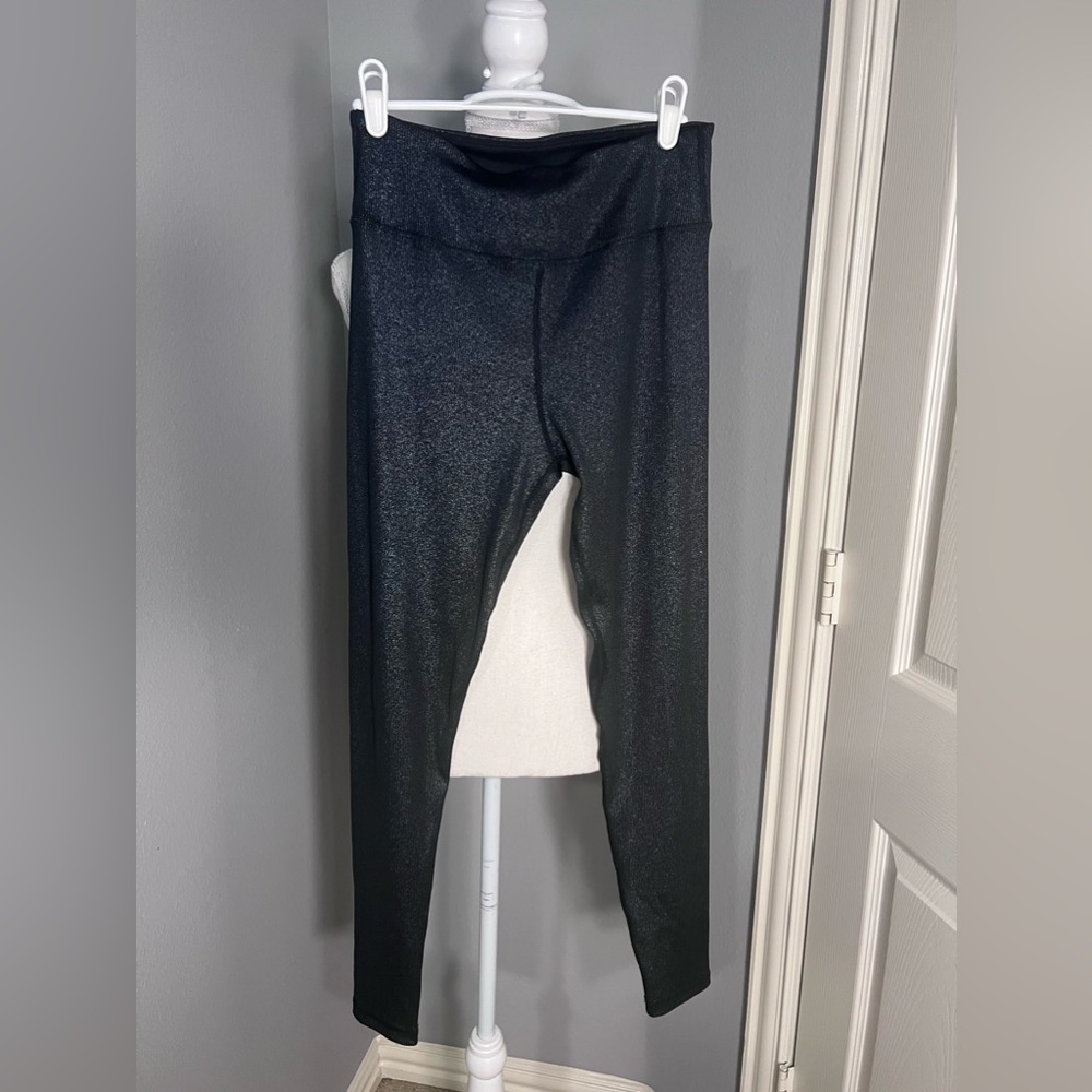 GB Gianni Bini Green Sparkle Leggings - Size M